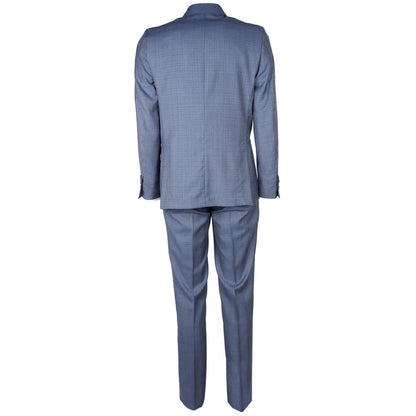 Blue Wool Men's Suit