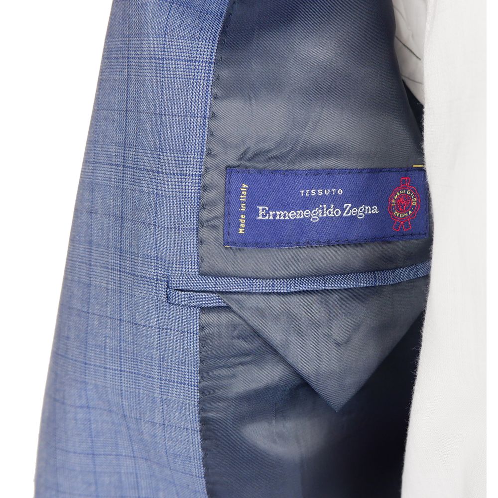 Blue Wool Men's Suit
