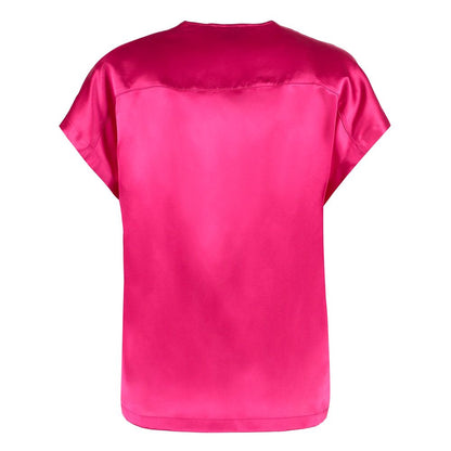 Elegant Fuchsia Silk Blend Blouse