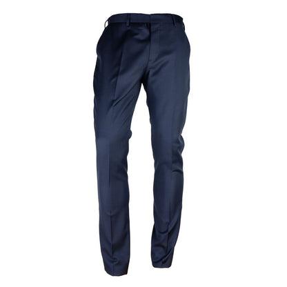 Blue Wool Men's Trouser
