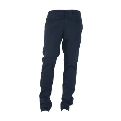 Blue Cotton Men's Trouser