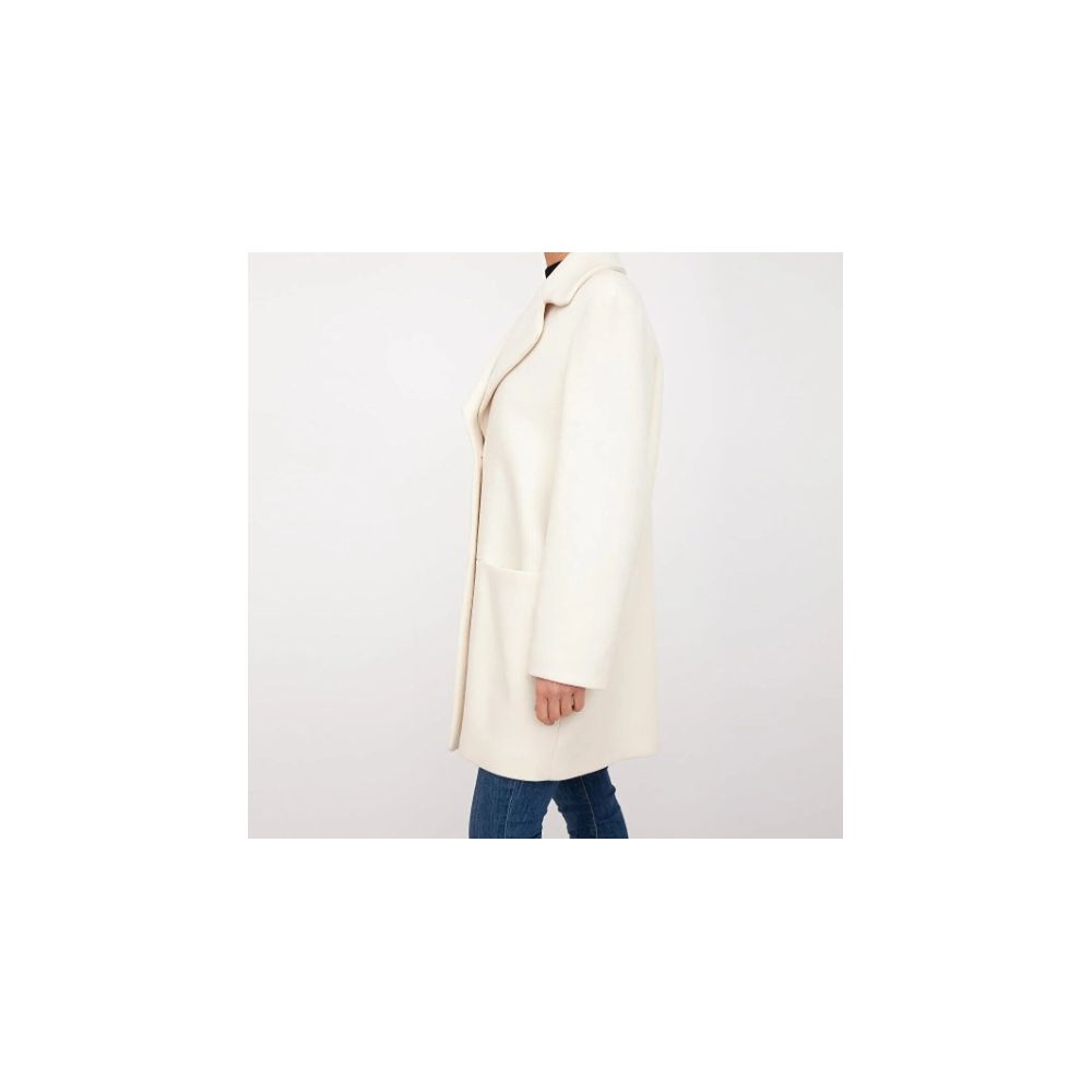 White Wool Women Coat