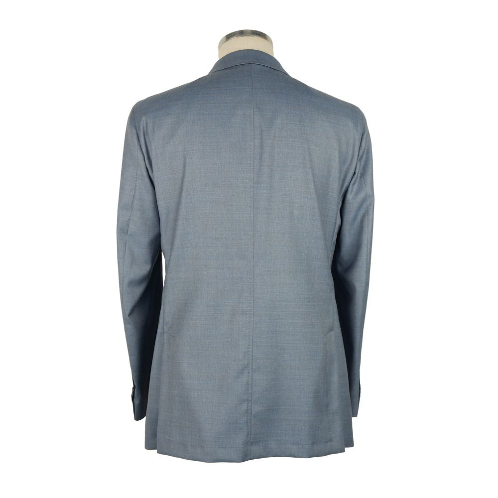 Light Blue Wool Men's Blazer