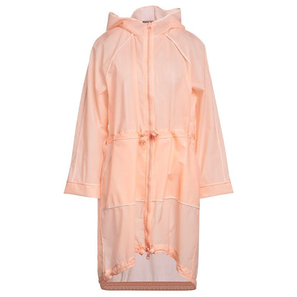 Powder Pink Long Waterproof Jacket