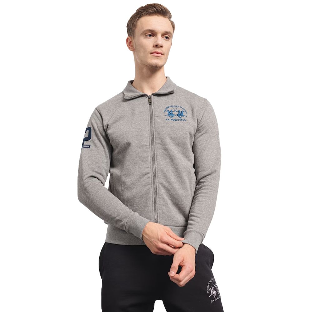 Gray Cotton Men's Sweater