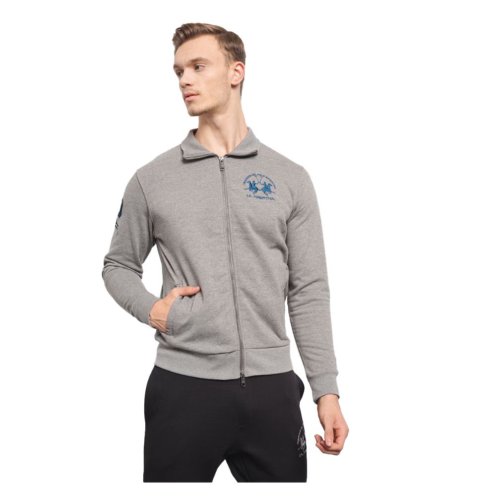 Gray Cotton Men's Sweater