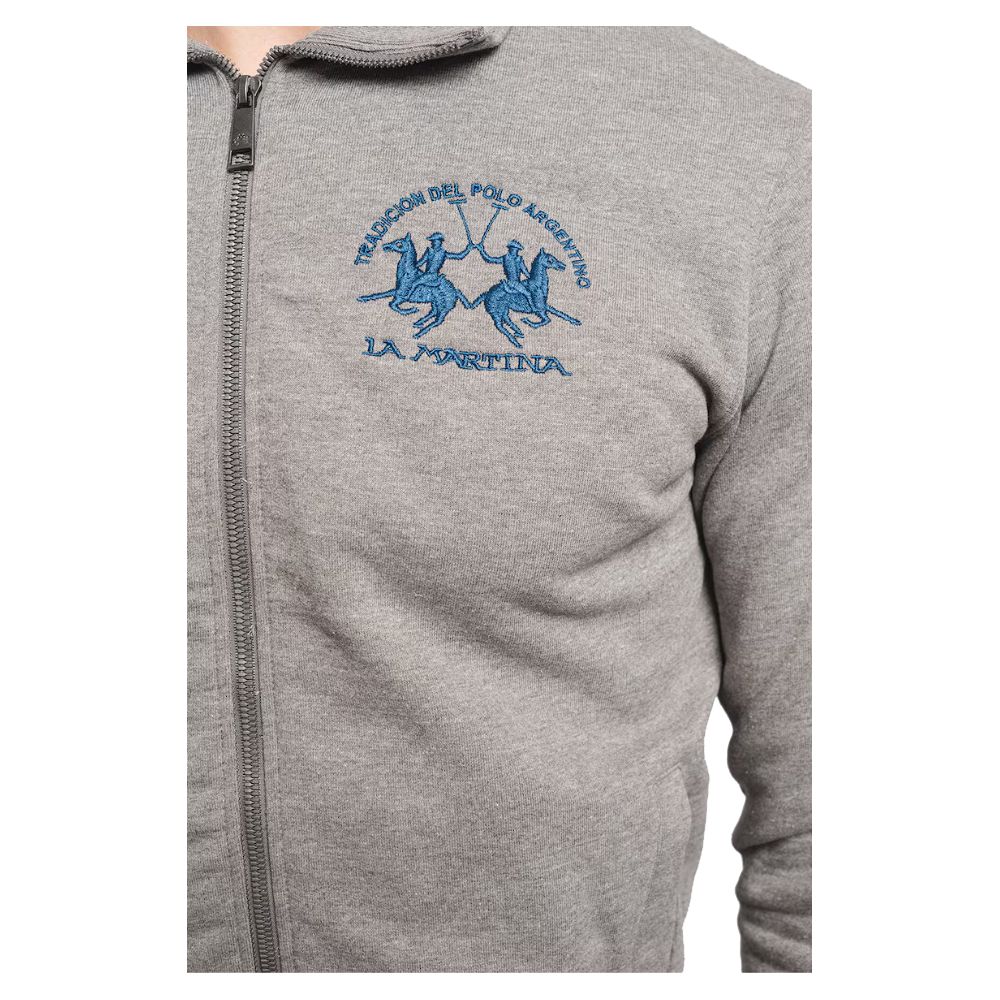 Gray Cotton Men's Sweater