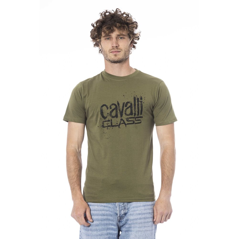 "Green Cotton Men T-Shirt"