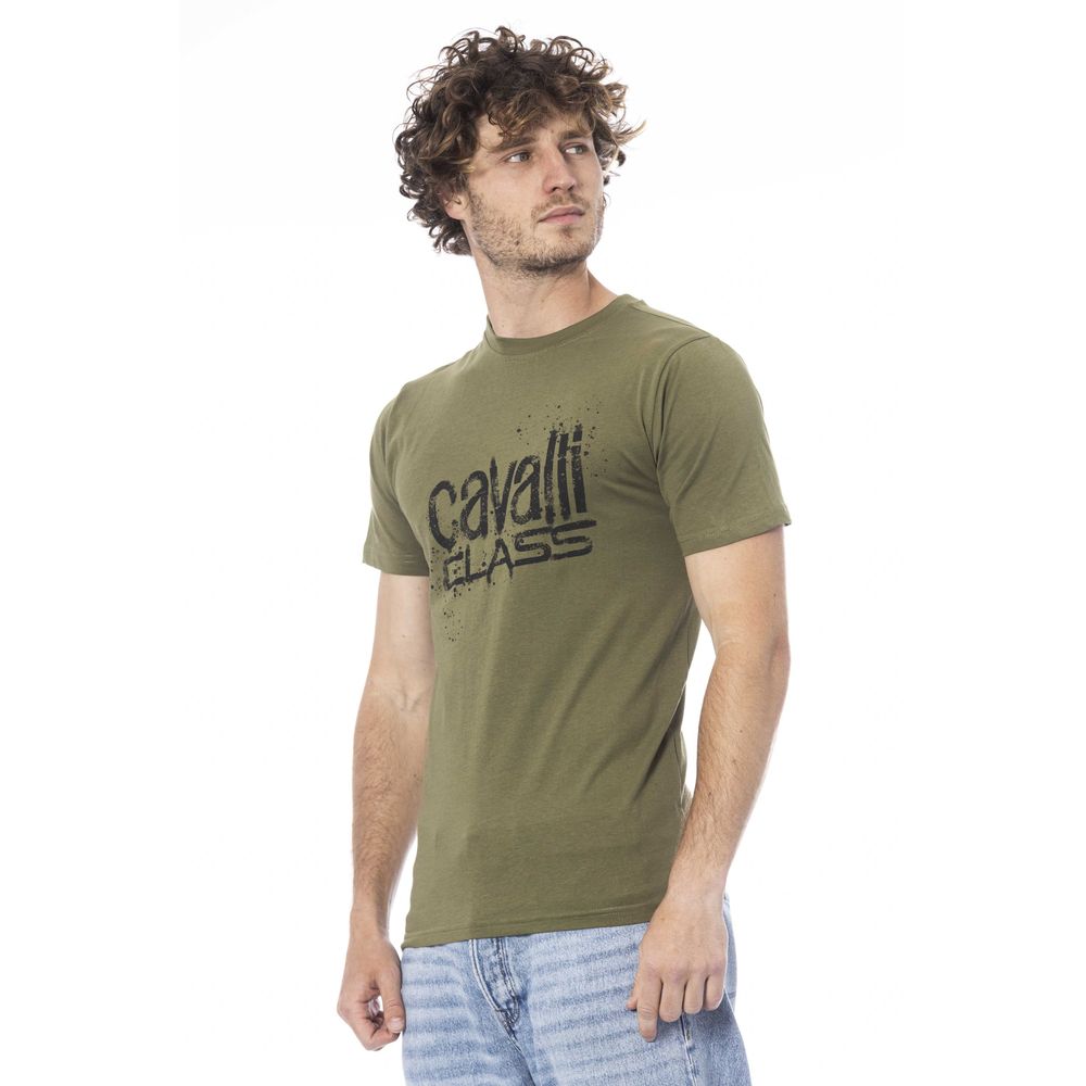 "Green Cotton Men T-Shirt"