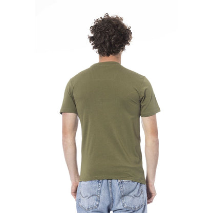 "Green Cotton Men T-Shirt"