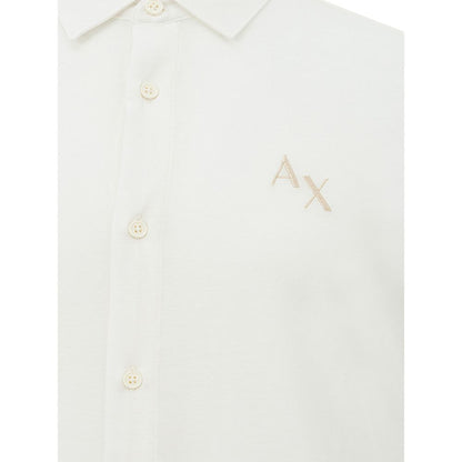 Elegant White Organic Cotton Shirt