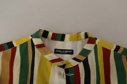 Multicolor Striped Linen Cotton Shirt