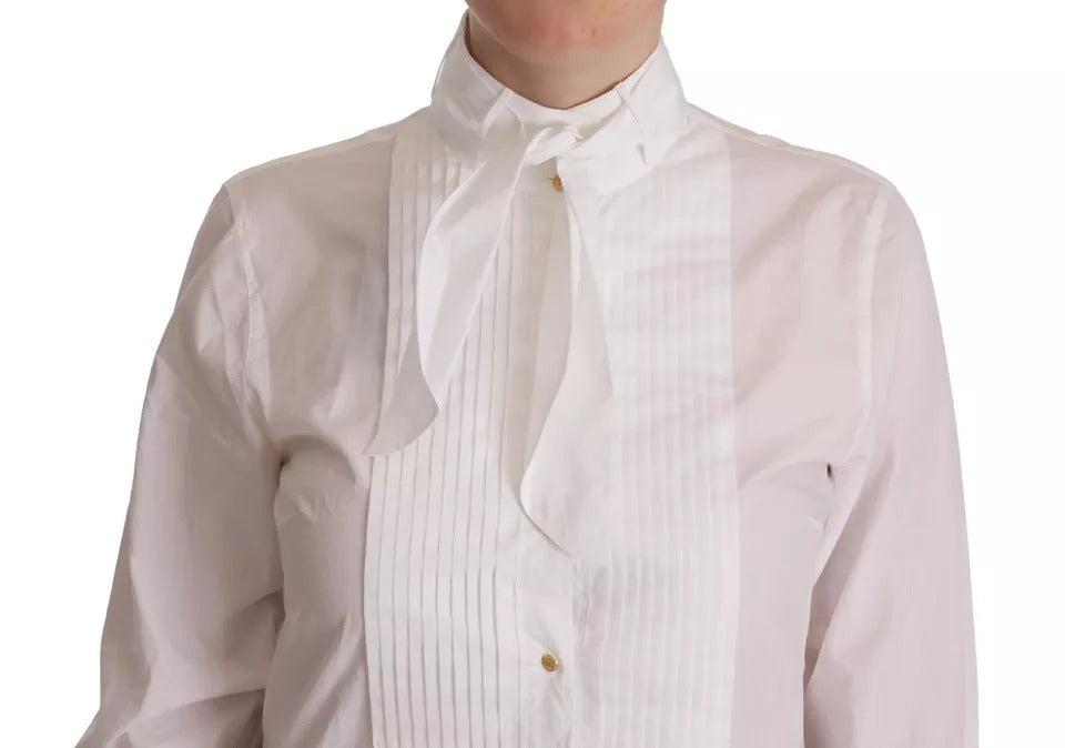 White Cotton Collared Long Sleeves Formal Shirt Top