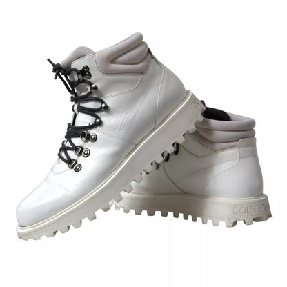 White Vulcano Trekking Ankle Boots Men Shoes