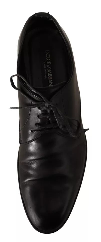 Black Leather Derby Dress Formal Shoes