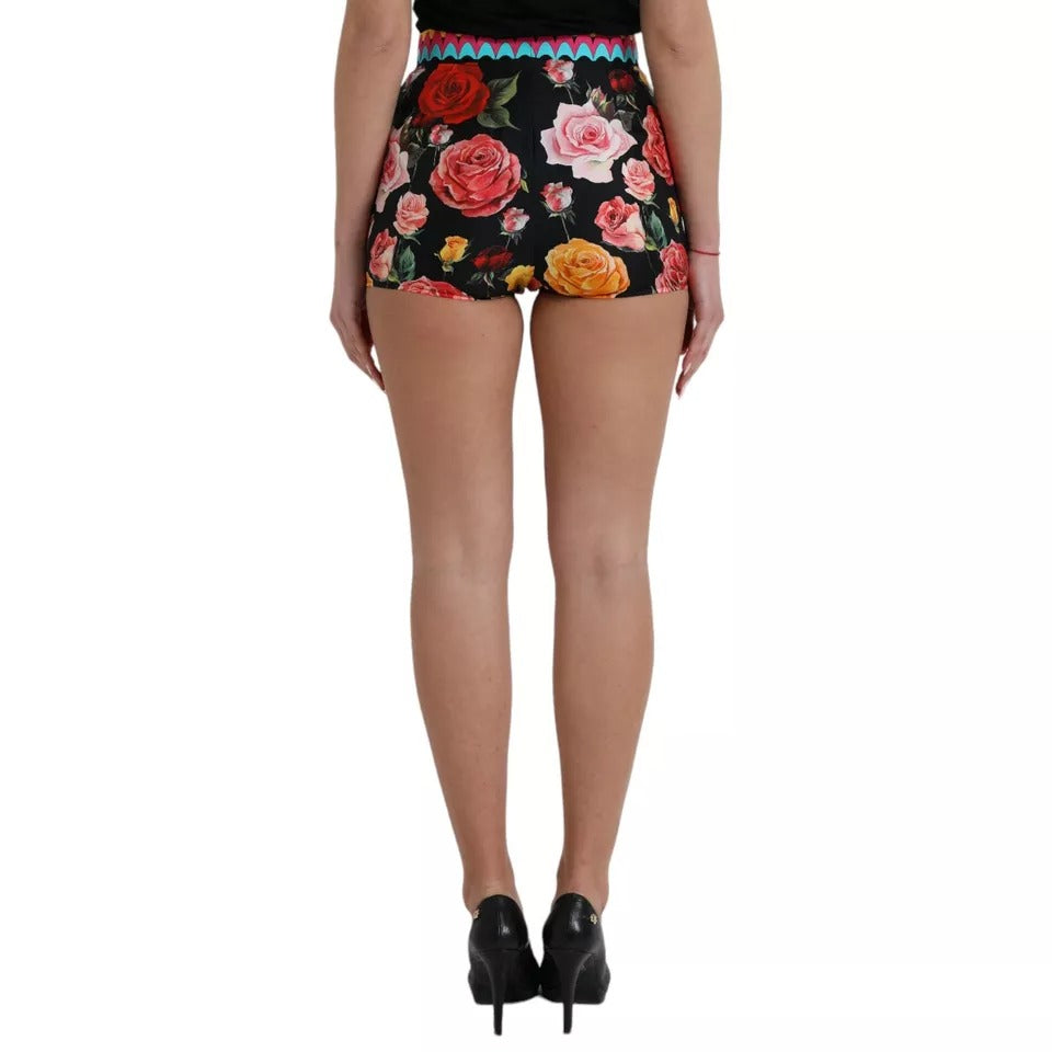 Multicolor Floral Polka Dot Hot Pants Shorts