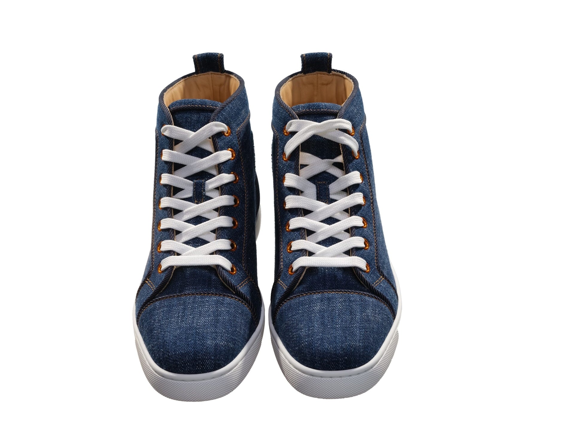 Fun Louis Flat Denim High Top Sneakers