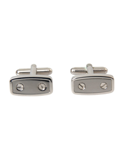 Silver Plated Metal Brass Pin Men Cufflinks