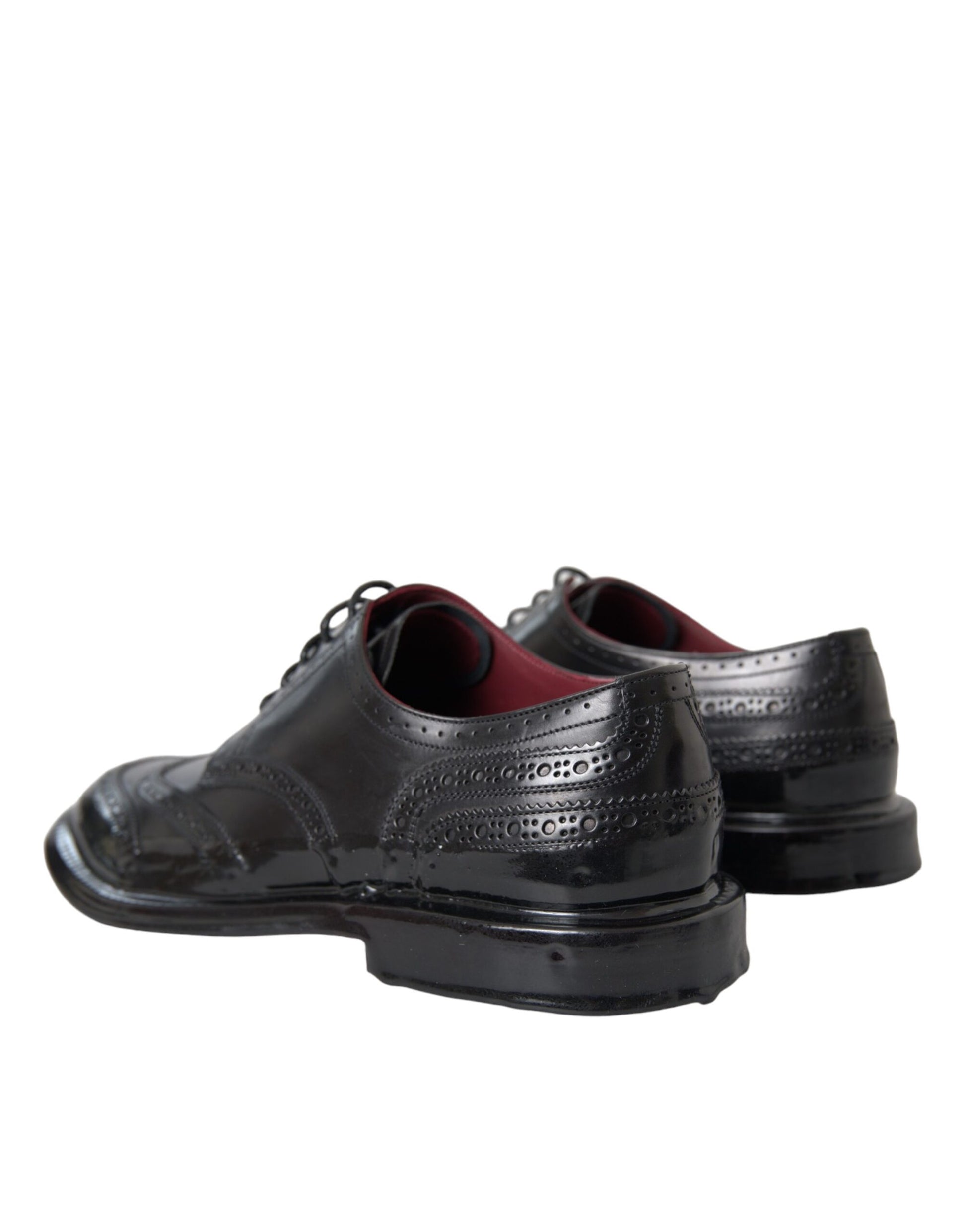 Black Leather Oxford Wingtip Formal Men Shoes