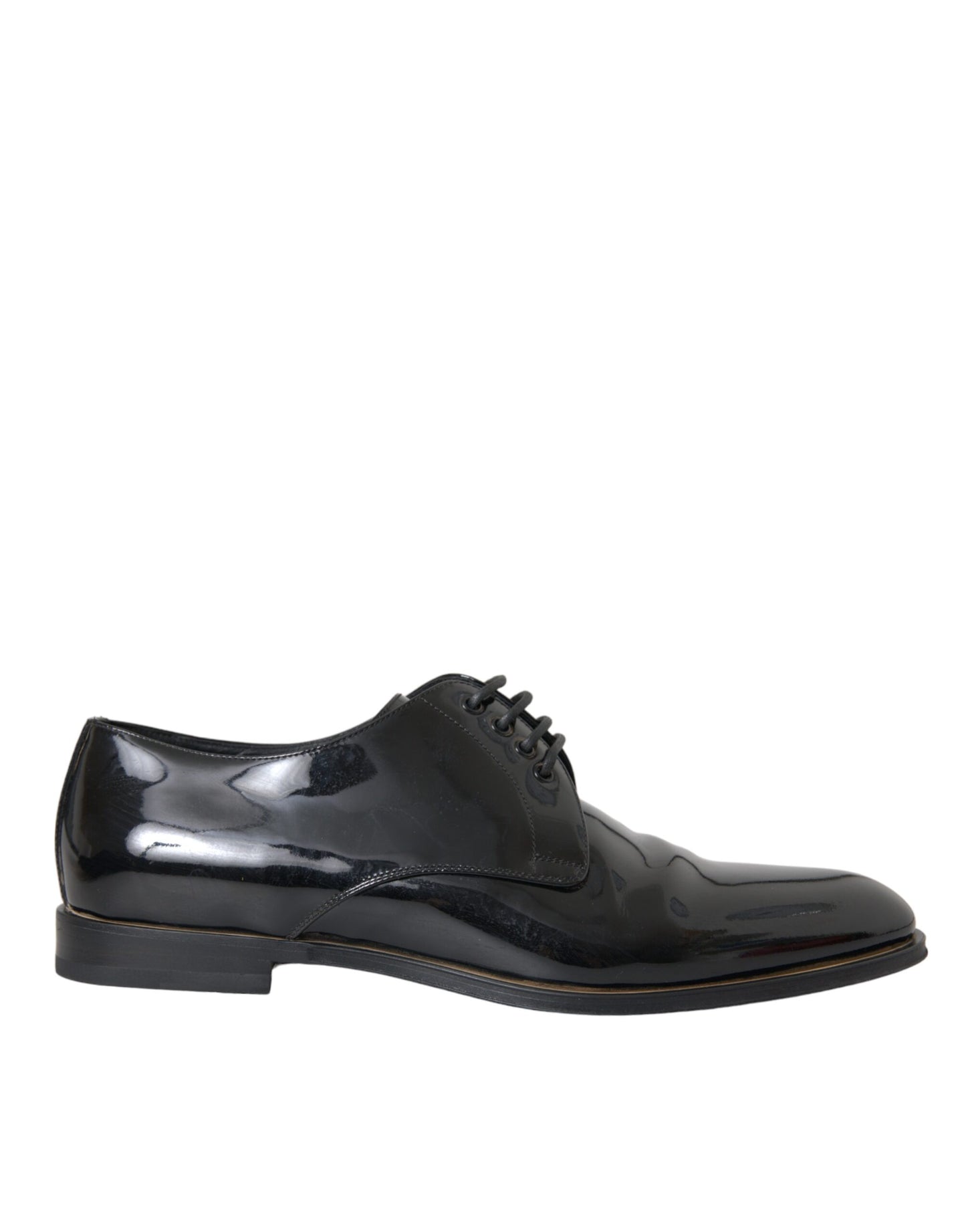 Black Patent Leather Derby Formal Dress Shoes