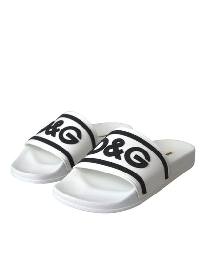 White Black Sandals Rubber Beachwear Shoes