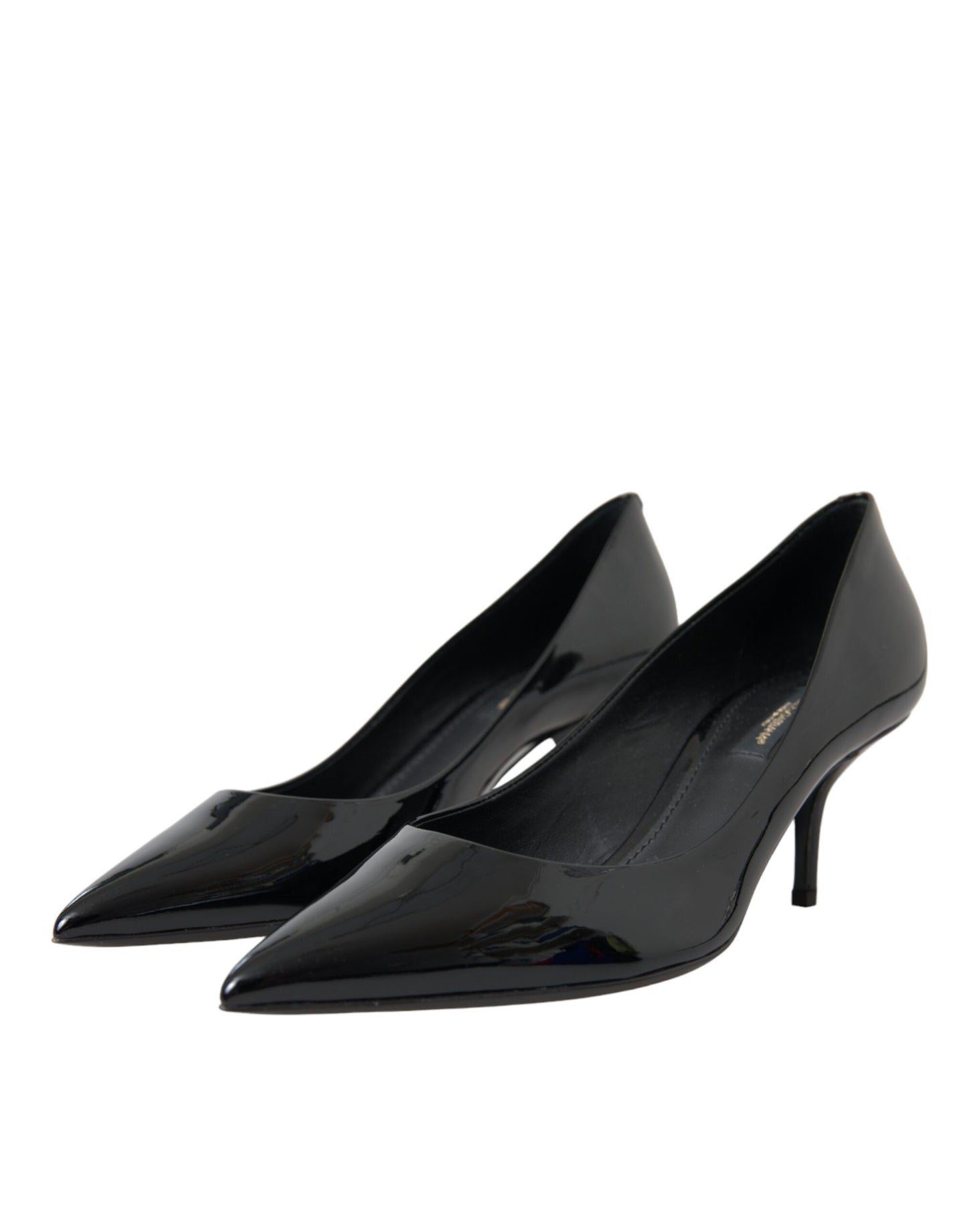 Black Patent Leather Heels Pumps Shoes