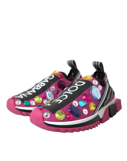 Pink Sorrento Crystals Sneakers Shoes