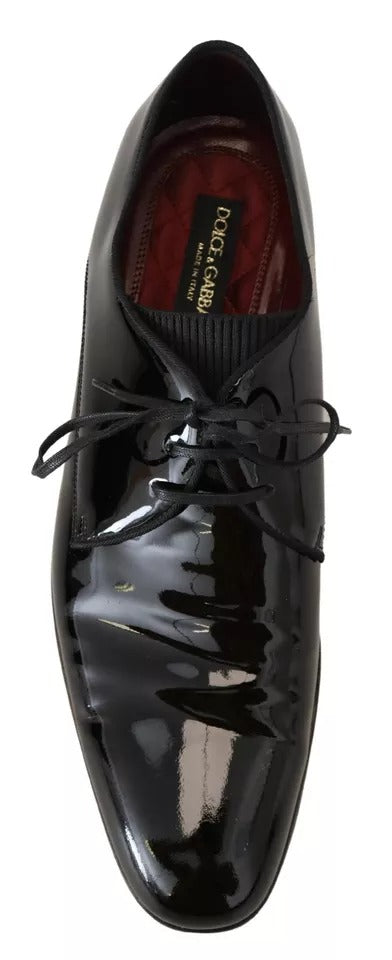 Black Patent Leather Derby Dress Shoes