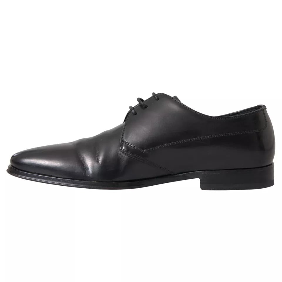 Black Leather Derby Formal Dress Men Shoes