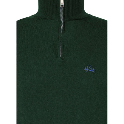 Green Wool Men Sweater