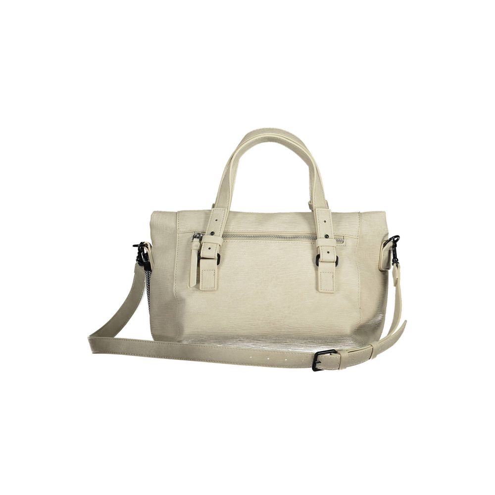 White Polyethylene Women Handbag