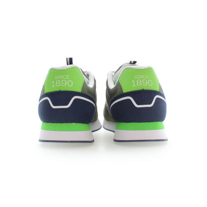 Green Polyester Men Sneaker