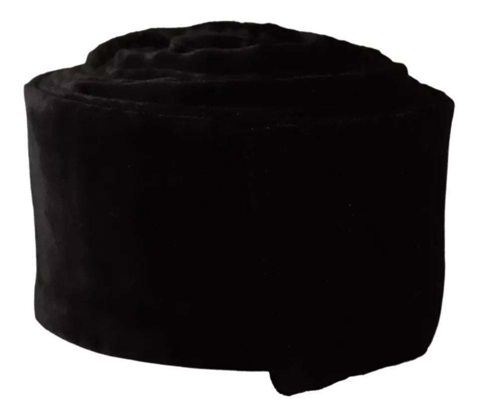 Black Velvet Viscose Waist Wide Women Belt