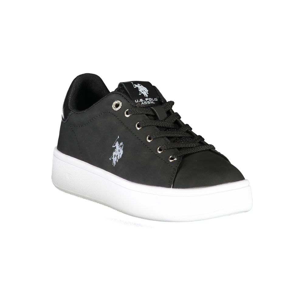 Black Polyester Women Sneaker