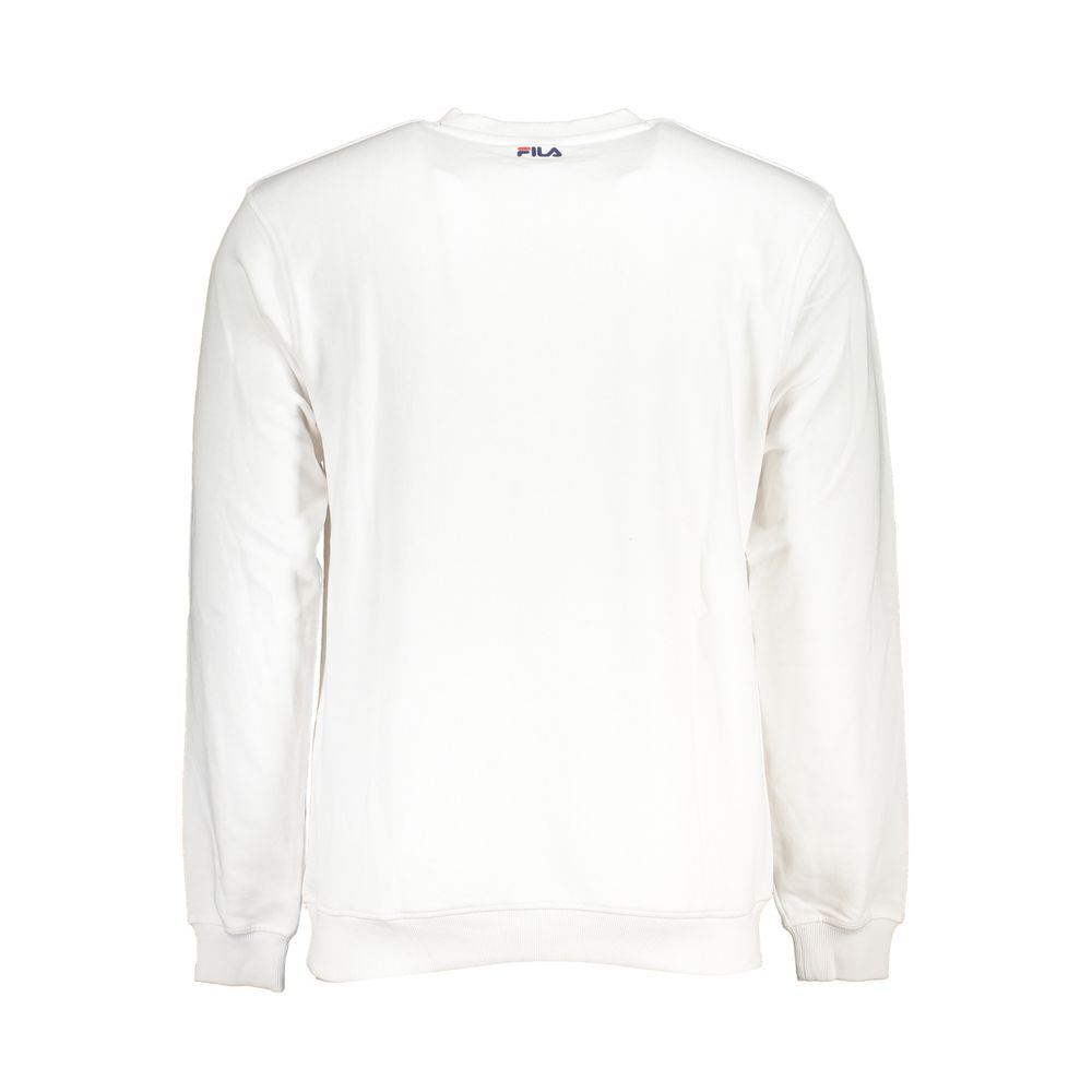 Classic Crew Neck Fleece Sweatshirt in White