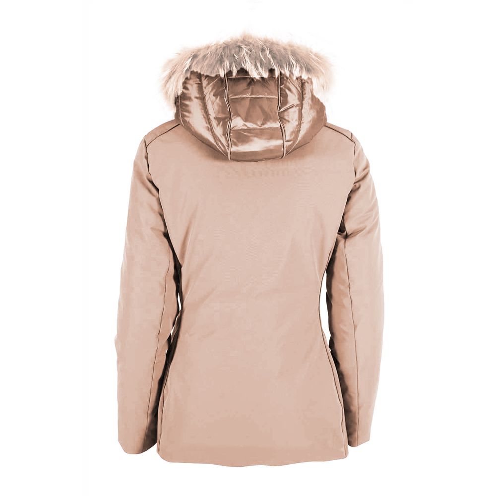 Beige Polyamide Women's Jacket