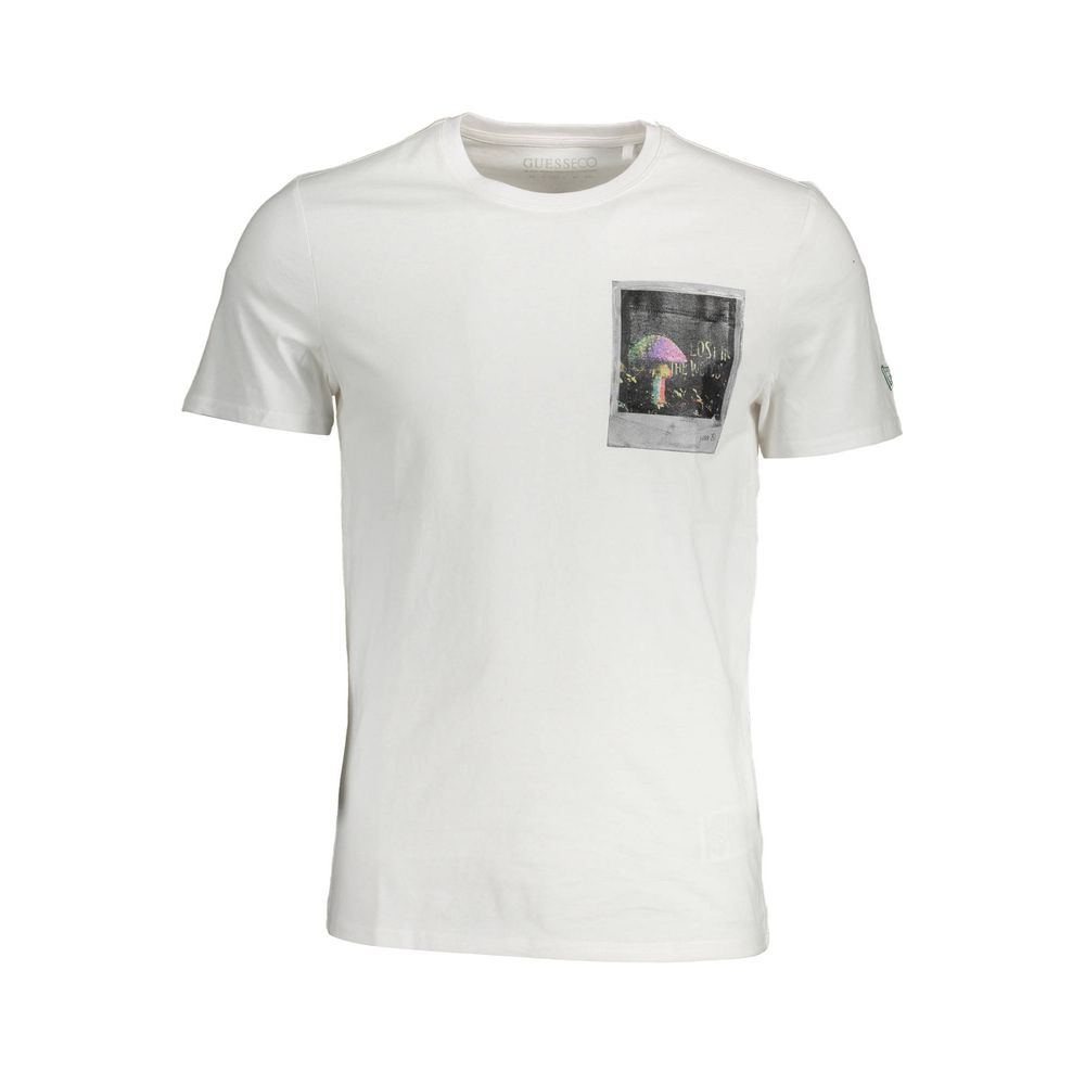 White Cotton Men T-Shirt