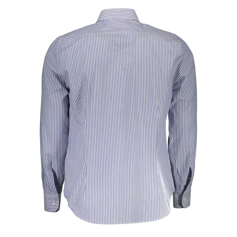 Blue Cotton Men Shirt