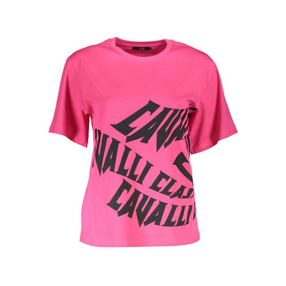 Pink Cotton Women T-Shirt