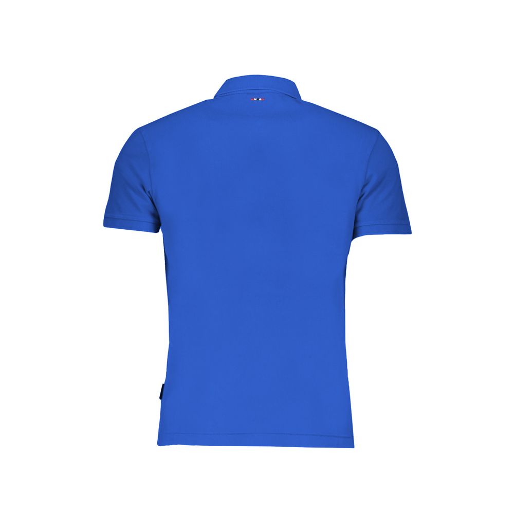 Blue Cotton Polo Shirt