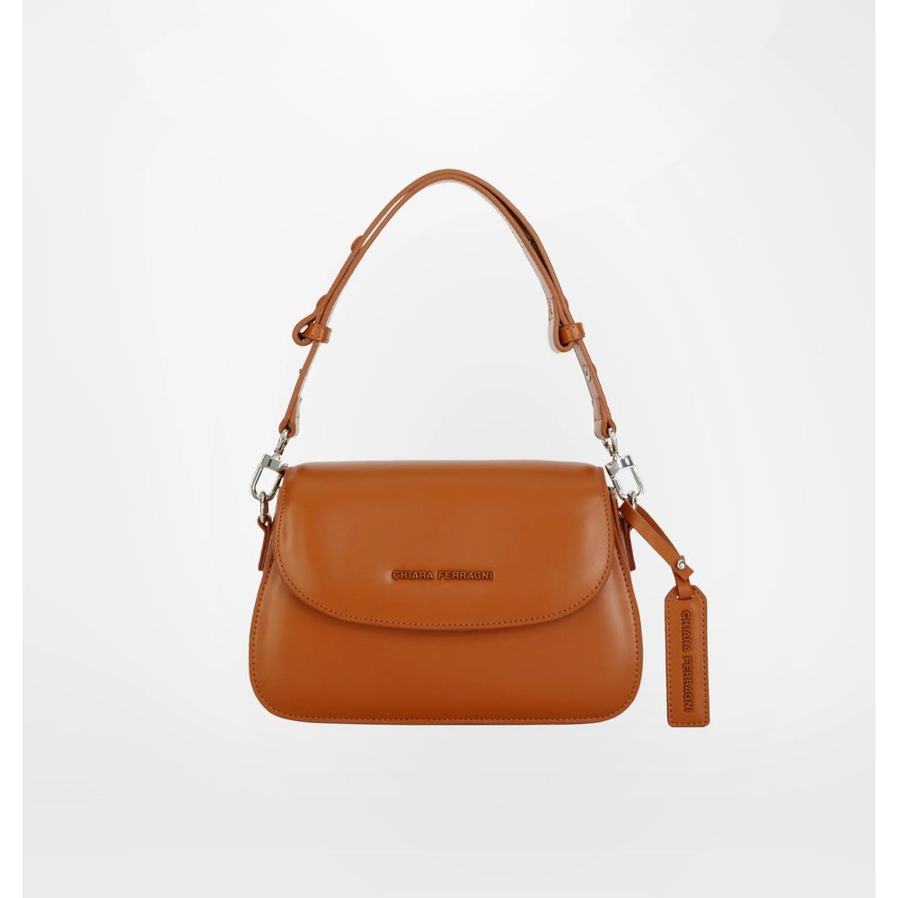 Brown Polyester Women Handbag