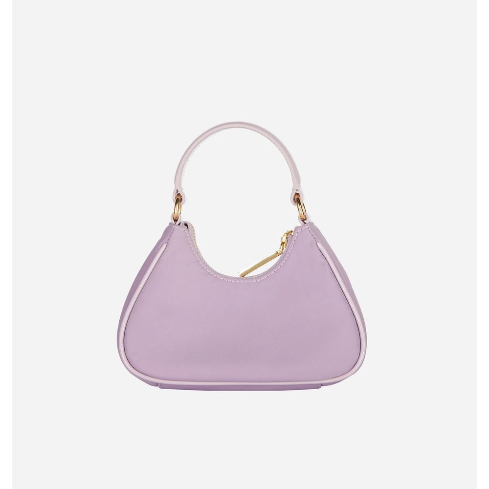 Purple Polyester Women Handbag