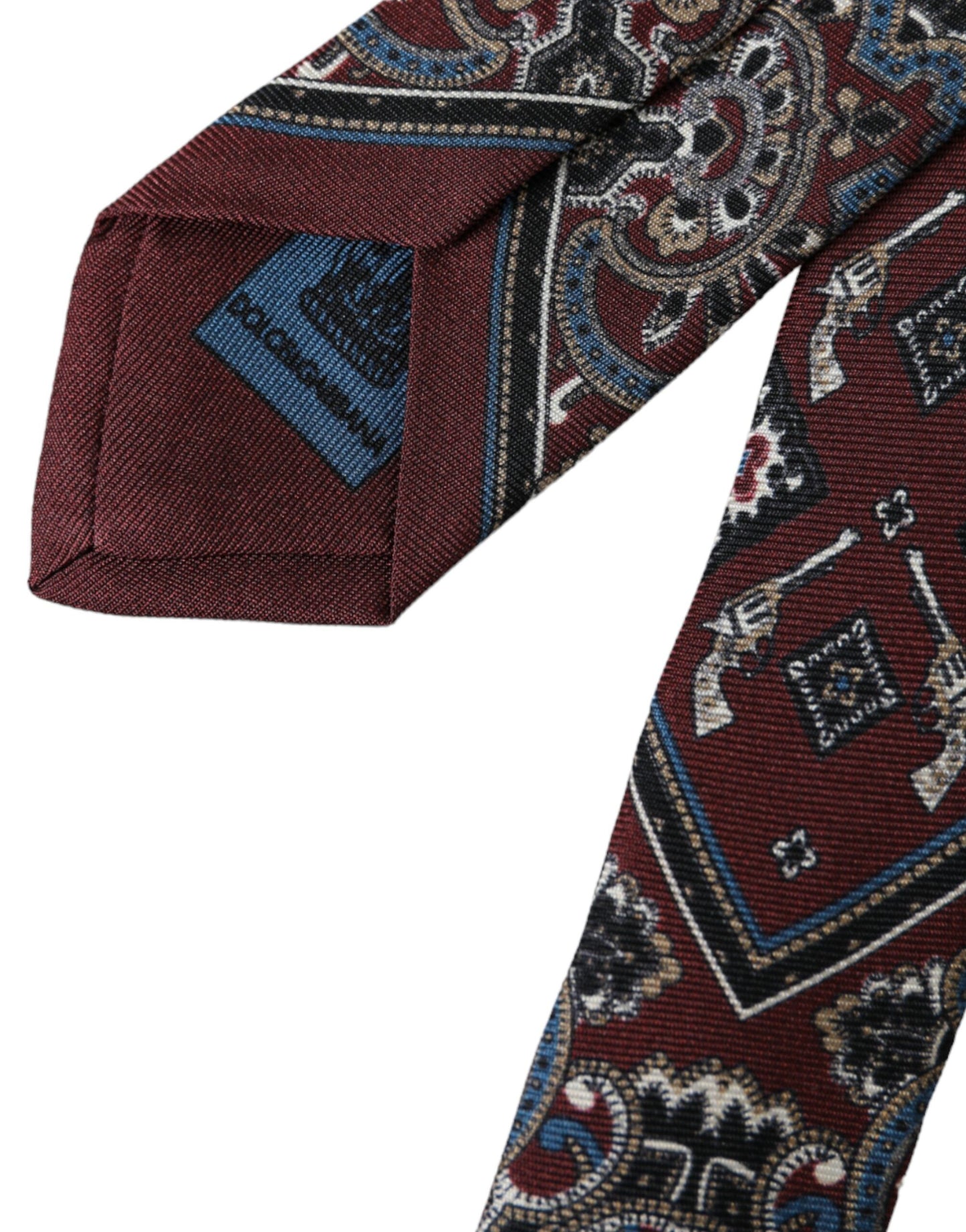 Bordeaux Printed 100% Silk Adjustable Men Tie