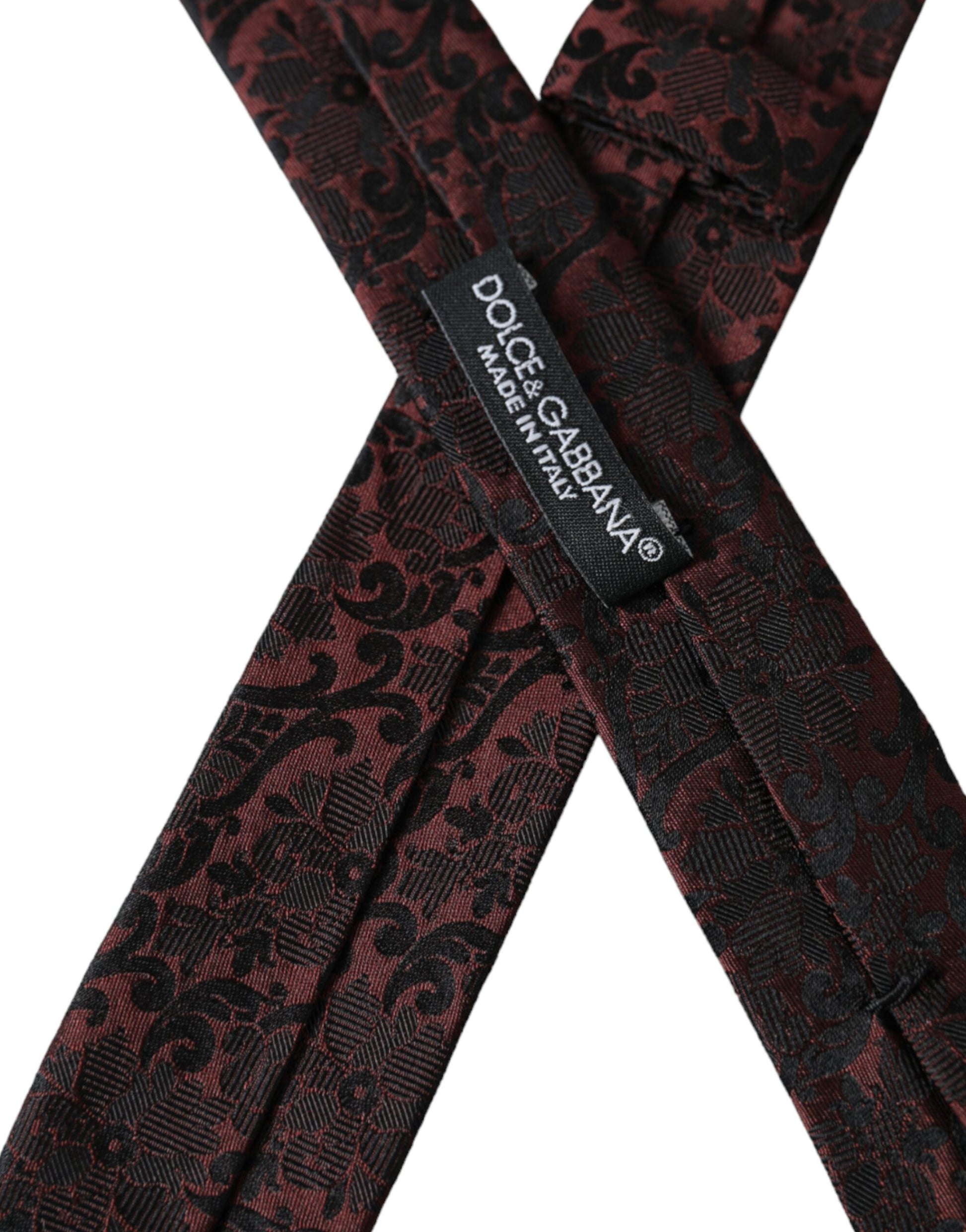 Maroon Floral Fantasy Silk Adjustable Men Tie