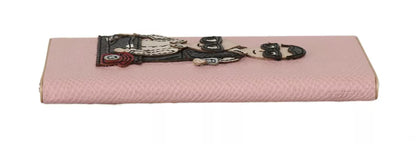 Chic Pink Leather Power Bank