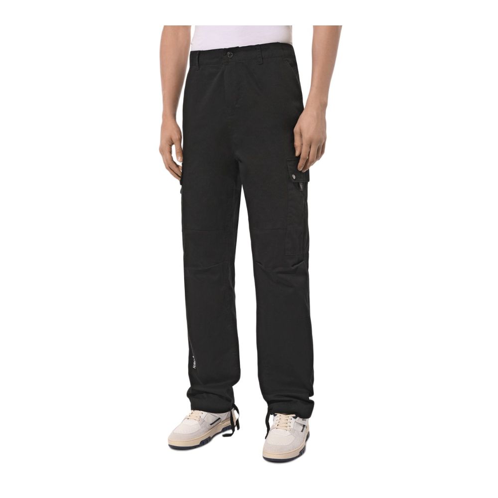 Black Cotton Men Cargo Pant