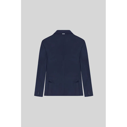 Blue Polyester Men's Lightweight Jacket