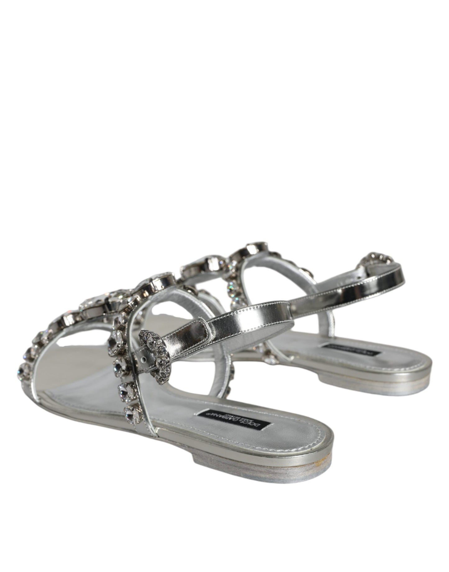 Silver Crystal Sandals Flats Flip Flops Shoes