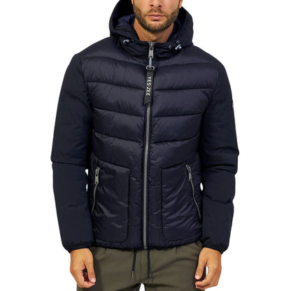 Blue Nylon Men Jacket