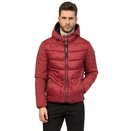 Red Nylon Men Jacket